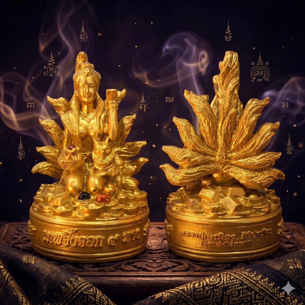 Tượng Trang Trí Decor H҉ồ L҉y҉ V҉i҉p҉ Thái Lan Màu Vàng