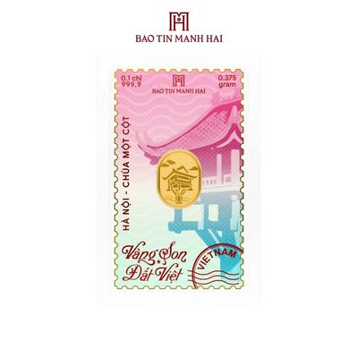 Quà tặng vàng 24K 0.1 chỉ biểu tượng Chùa Một Cột - TP Hà Nội BST "Vàng Son Đất Việt" Bảo Tín Mạnh Hải