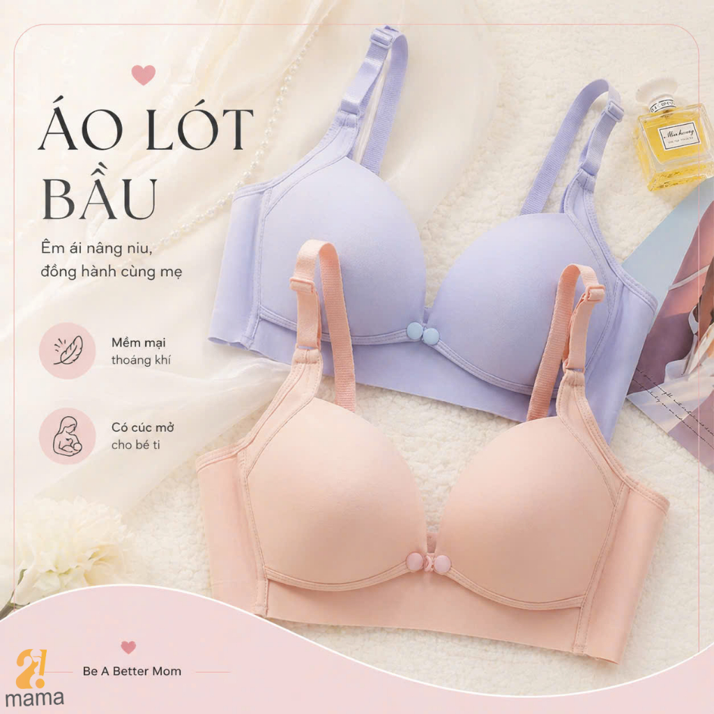[+Tặng nới] Áo ngực bà bầu SU NON 2mama cho con bú mẫu mới gom ngực chống chảy xệ không gọng thoáng 