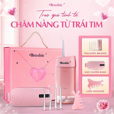 [Outlet S2] Set Quà Tặng Tăm Nước Brushie Super Clean cho nữ, quà tặng Valentine bản cải tiến mới, LIS