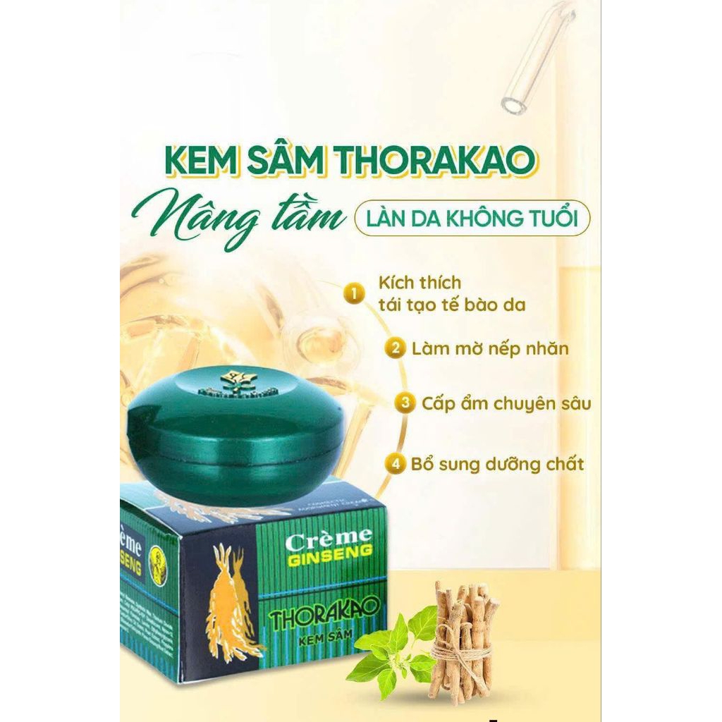 Kem Sâm Thorakao 7gCông dụng: Kem sâm Thorakao 7g
