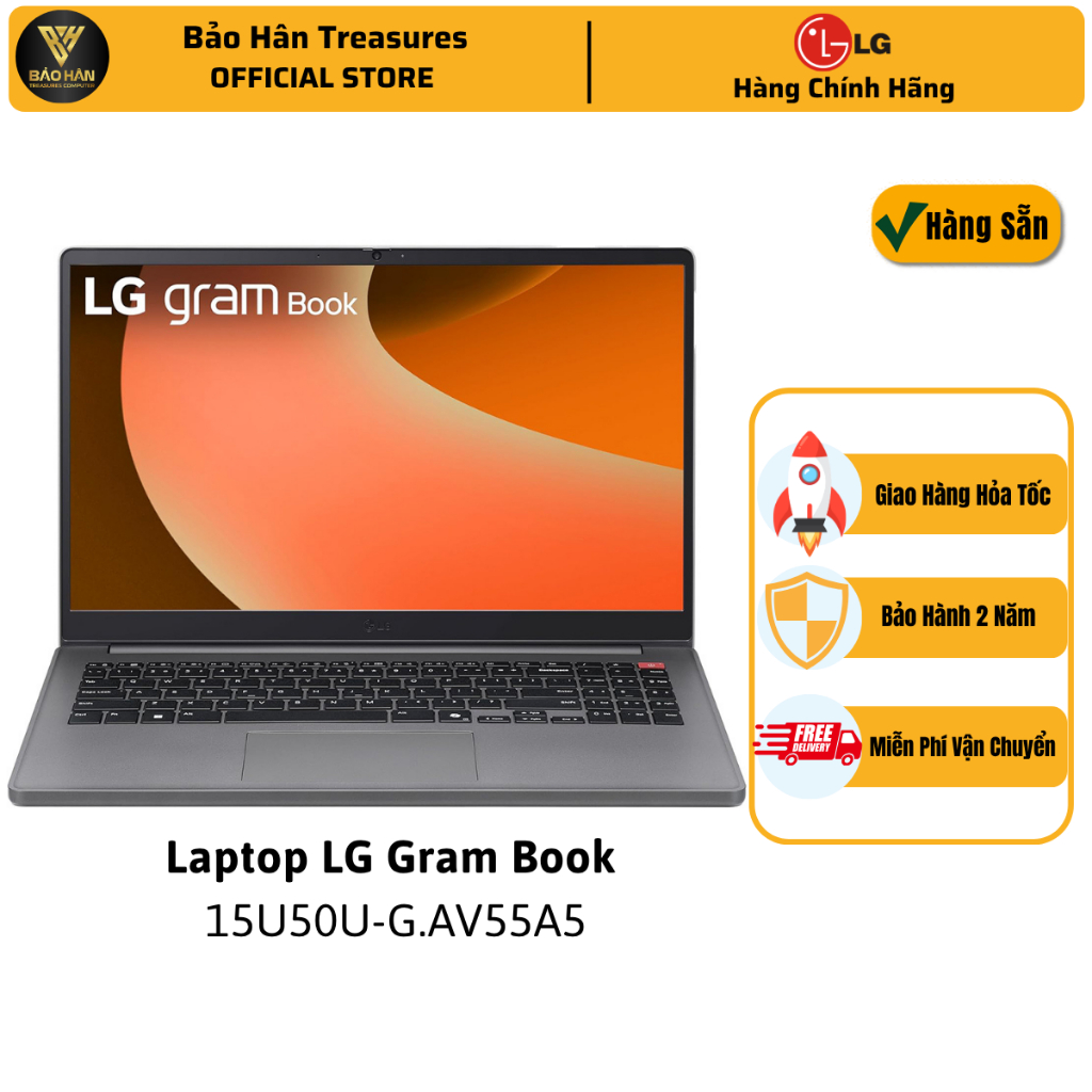 Laptop LG Gram Book 15U50U-G.AV55A5 (Ultra 5 115U | 16GB | 512GB | Intel® Graphics | 15.6 inch FHD |