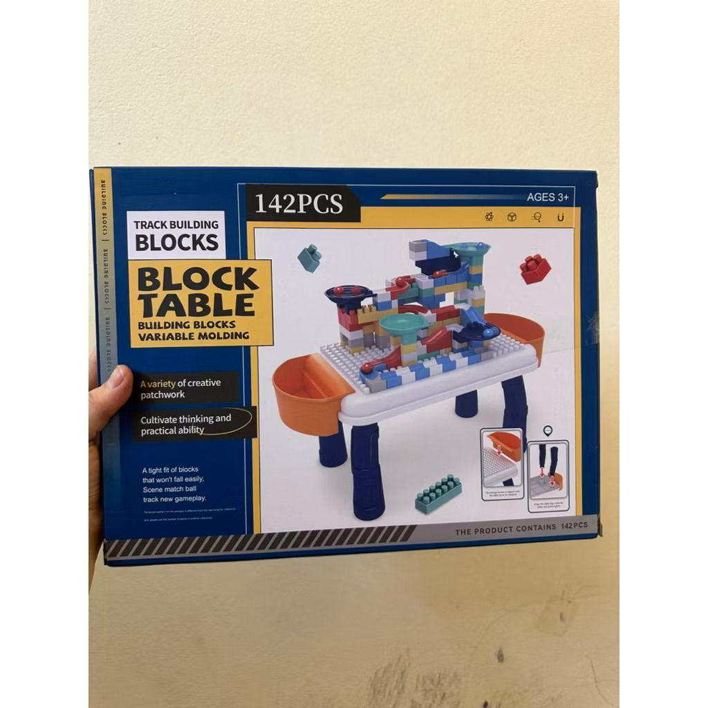 Bộ Bàn Lắp Ghép 142 Chi Tiết Cho Bé – Bàn Lego Đa Năng Giúp Phát Triển Tư