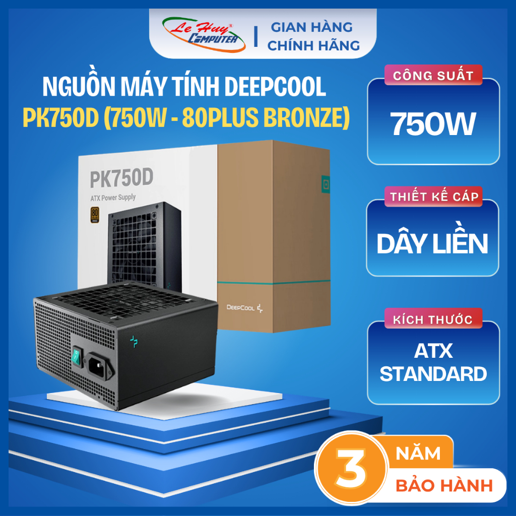Nguồn PC DEEPCOOL PK750D - Hàng Chính Hãng