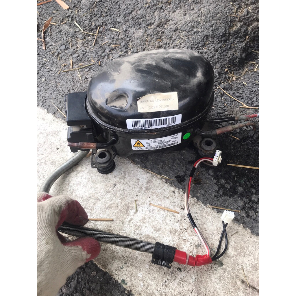 Block tủ lạnh Toshiba inventer 194L GR-A25VM cũ tốt tháo máy ga 600a lực nén >600psi
