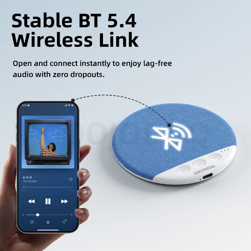 Loa Bluetooth Ngủ GOOJODOQ Siêu Mỏng 11mm Dành Cho Người Nằm Nghiêng, Phát Nhạc Nhẹ Bảo Vệ Tai | BigBuy360 - bigbuy360.vn