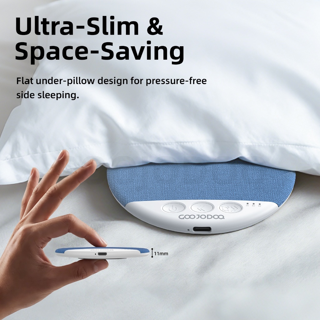 Loa Bluetooth Ngủ GOOJODOQ Siêu Mỏng 11mm Dành Cho Người Nằm Nghiêng, Phát Nhạc Nhẹ Bảo Vệ Tai | BigBuy360 - bigbuy360.vn