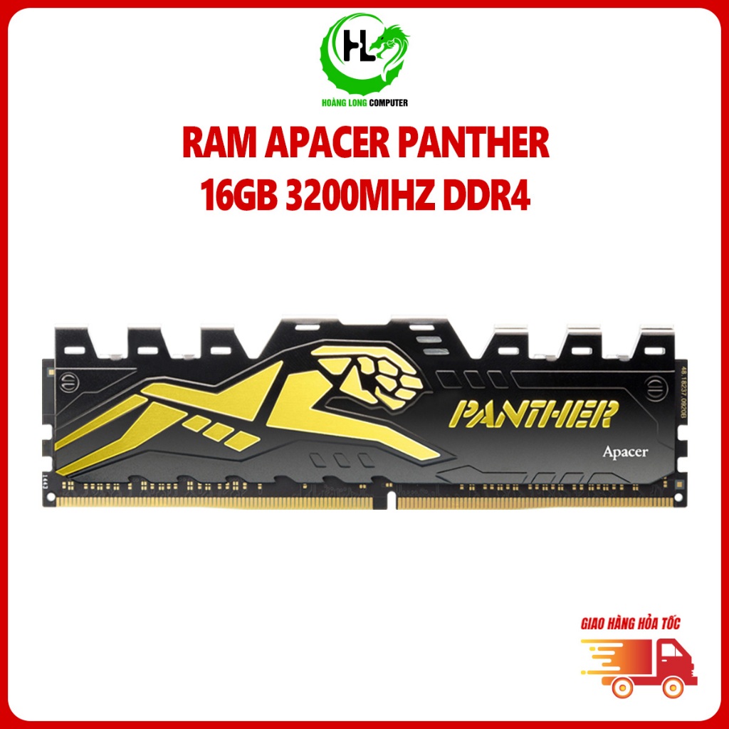 Ram PC Apacer Panther 16GB DDR4 3200Mhz Độ trễ thấp Hỗ trợ Intel XMP & AMD EXPO - Hàng Chính Hãng