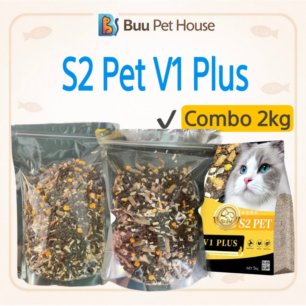[2kg chiết] Hạt S2 Pet Siêu Topping Cho Mèo Mọi Lứa Tuổi S2 PET V1