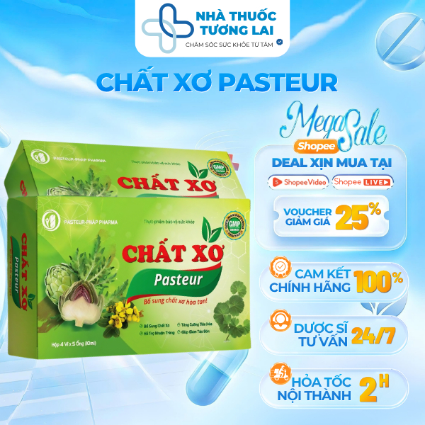 Ống Uống Chất Xơ Pasteur Bổ Sung Chất Xơ, Hỗ Trợ Giảm Táo Bón Cho Trẻ Em, Bà Bầu, Người Ít Ăn Rau