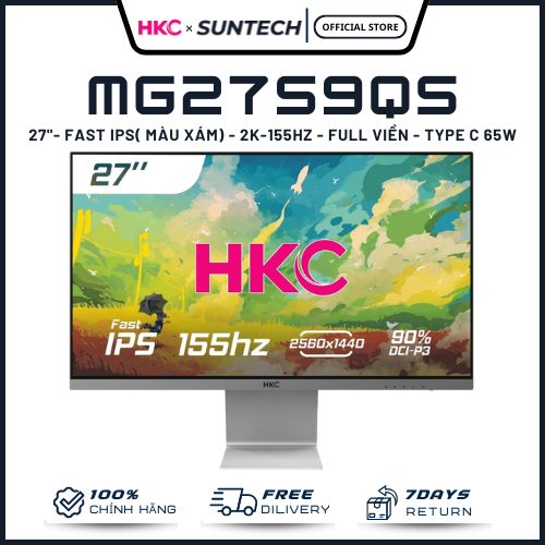 Màn Hình Đồ Họa HKC MG27S9QS - 27 inch 2K QHD, Fast IPS 180Hz, 1ms, 100% sRGB, Đẳng Cấp Thiết Kế & G