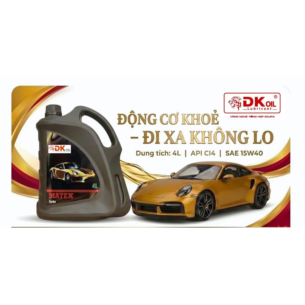 Nhớt động cơ ô tô 4 thì – Matex Turbo CI4/SL 15w40 – 4 lít