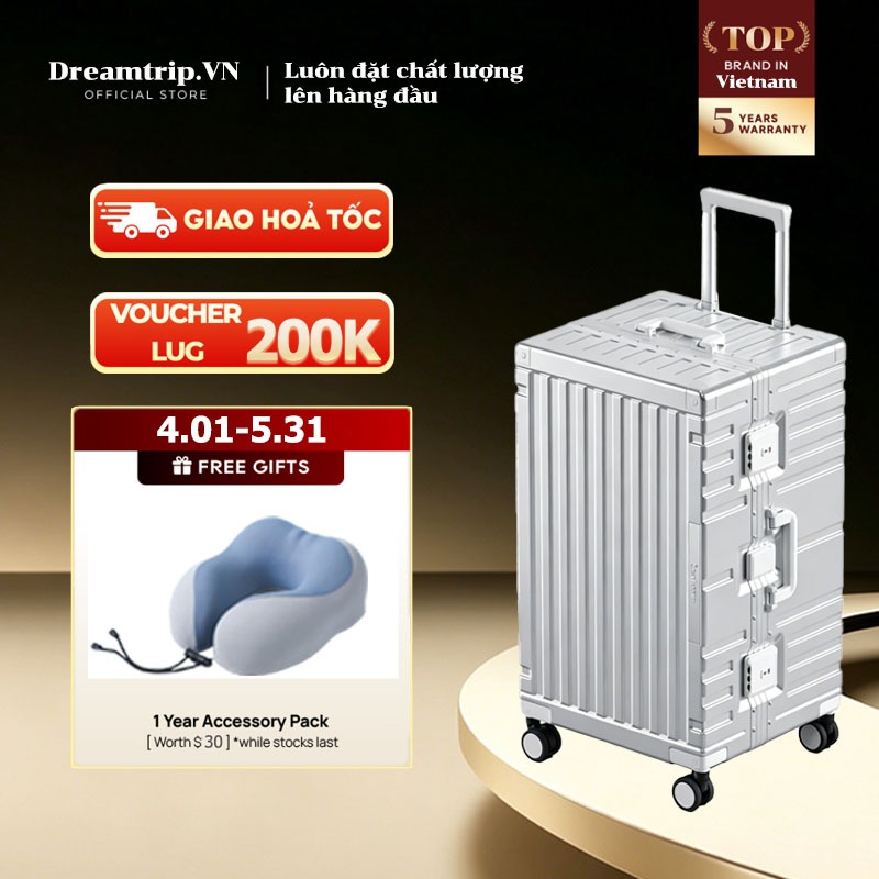 Vali Kéo Khung Nhôm size 20/24/26/28/30 Vali MIA Chính Hãng Khối Chống Xước Vỡ Bảo Hành 5 Năm