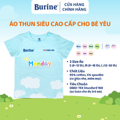 Áo thun cotton Burine cao cấp cho bé - Phiên bản đặc biệt "Made by Vạn An"