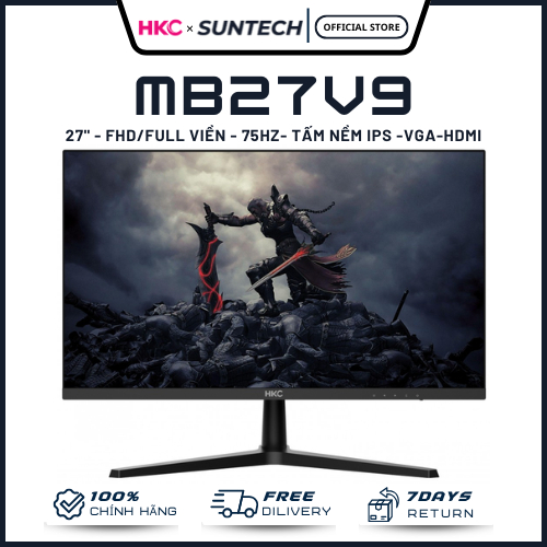 Màn Hình HKC MB27V9 - 27 inch, Tấm Nền IPS, Full HD, Thiết Kế Tràn Viền Sang Trọng, Chống Chói Tối Ư