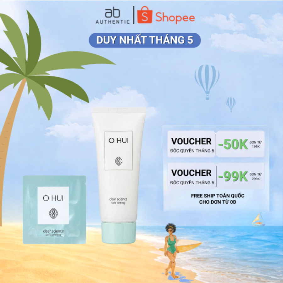 [Top 1 bán chạy] Combo 10 Gói sample Tẩy tế bào chết da mặt Ohui Clear Soft Peeling- AB Authentic