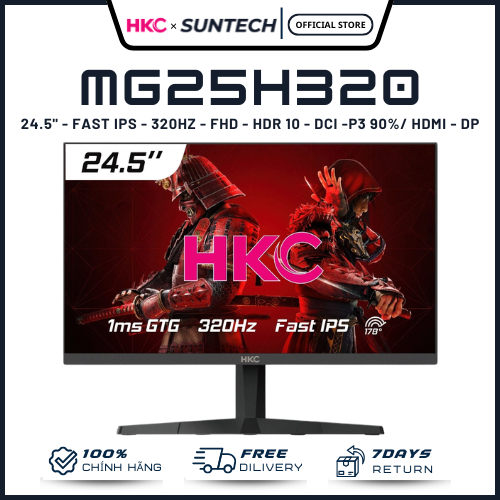 Màn Hình Gaming HKC MG25H320 - 24.5 inch, Siêu Tần Số 320Hz, Fast IPS, 1ms, Chuẩn Thi Đấu Esport Chu