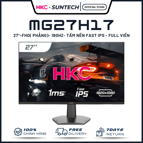 Màn Hình Gaming HKC MG27H17 - 27 inch, Fast IPS, 180Hz (Up to 200Hz), 1ms, Phiên Bản Nâng Cấp Đỉnh C