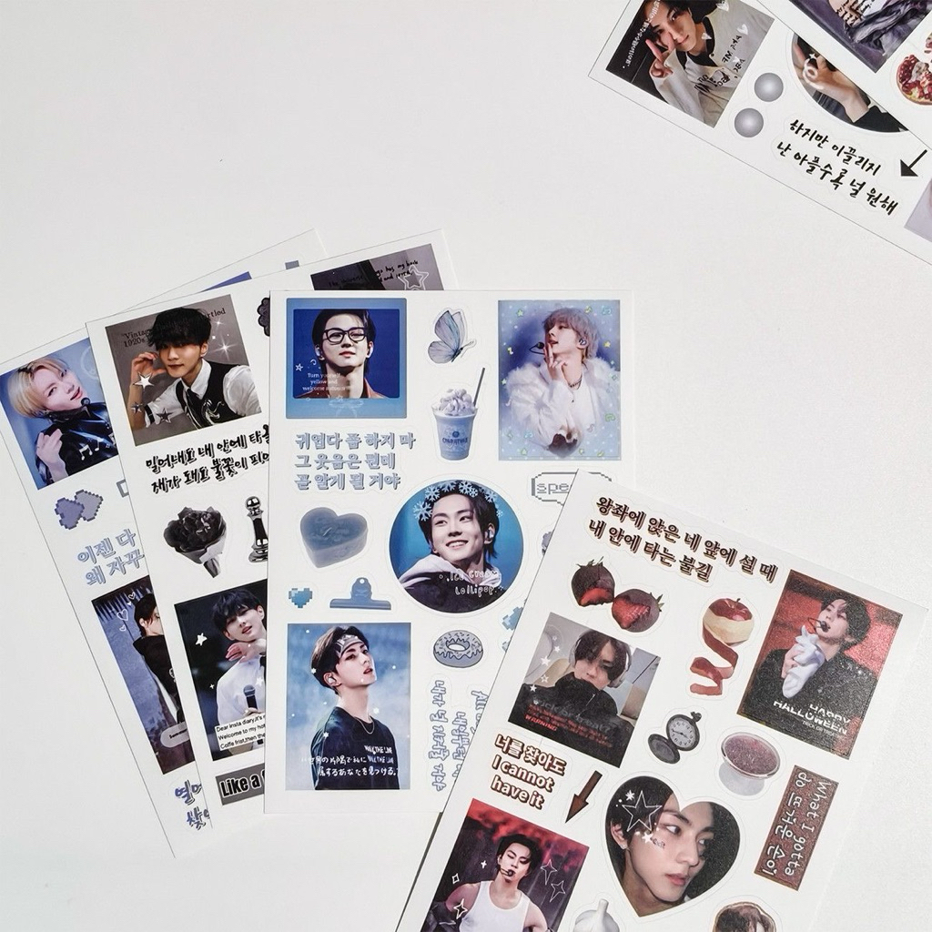 [Sẵn ship] Set 8 tờ sticker Enhypen siêu đẹp được chọn member Heesung Sunghoon Jungwon