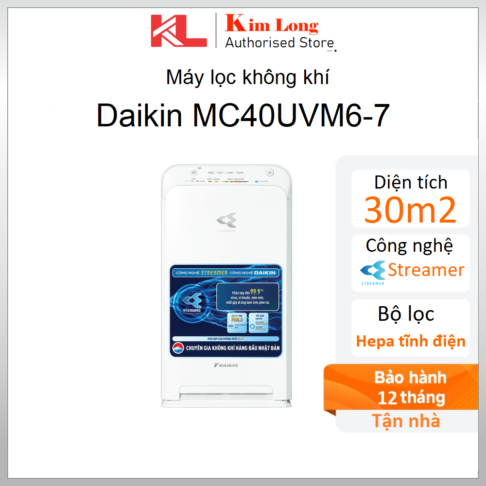 Máy lọc không khí Daikin MC40UVM6-7 - Hàng chính hãng