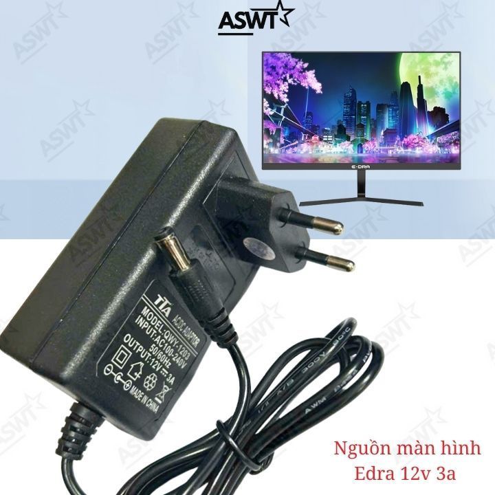 Cục nguồn màn hình máy tính E-dra EGM27F100H EGM24F120H 12V - FULL VÁT , adapter màn hình Edra 24" 2