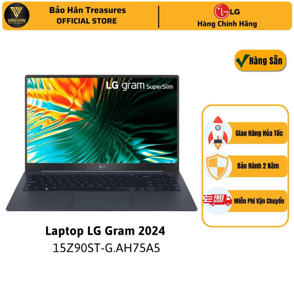 Laptop LG Gram 2024 15Z90ST-G.AH75A5 (Intel Core Ultra 7 155H/ 16GB/ 512GB/ Intel Arc/ 15.6 inch FHD