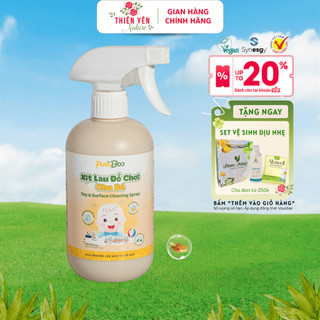[ Xịt lau bàn ăn/ đồ chơi cho bé Fuwa3e ] hương bạc hà sạch khuẩn nấm mốc an toàn cho bé