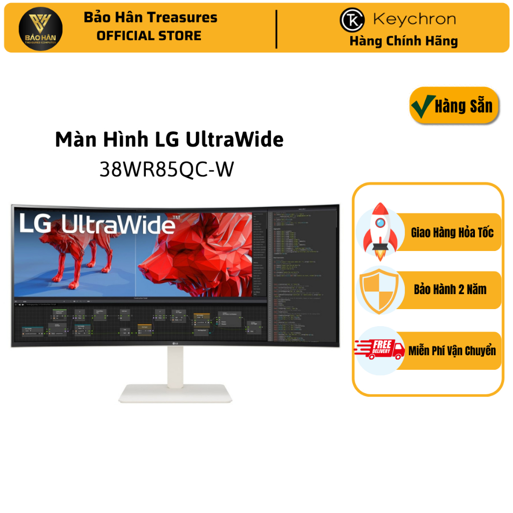 Màn Hình LG 38WR85QC-W.ATV 38" Cong WQHD Nano IPS 144Hz VESA DisplayHDR 600 - Hàng Chính Hãng