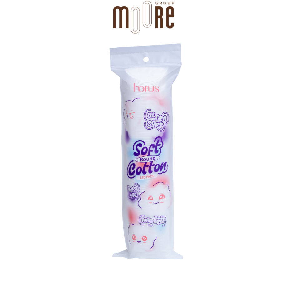 Bông tẩy trang Horus Soft Cotton Pads 120 miếng