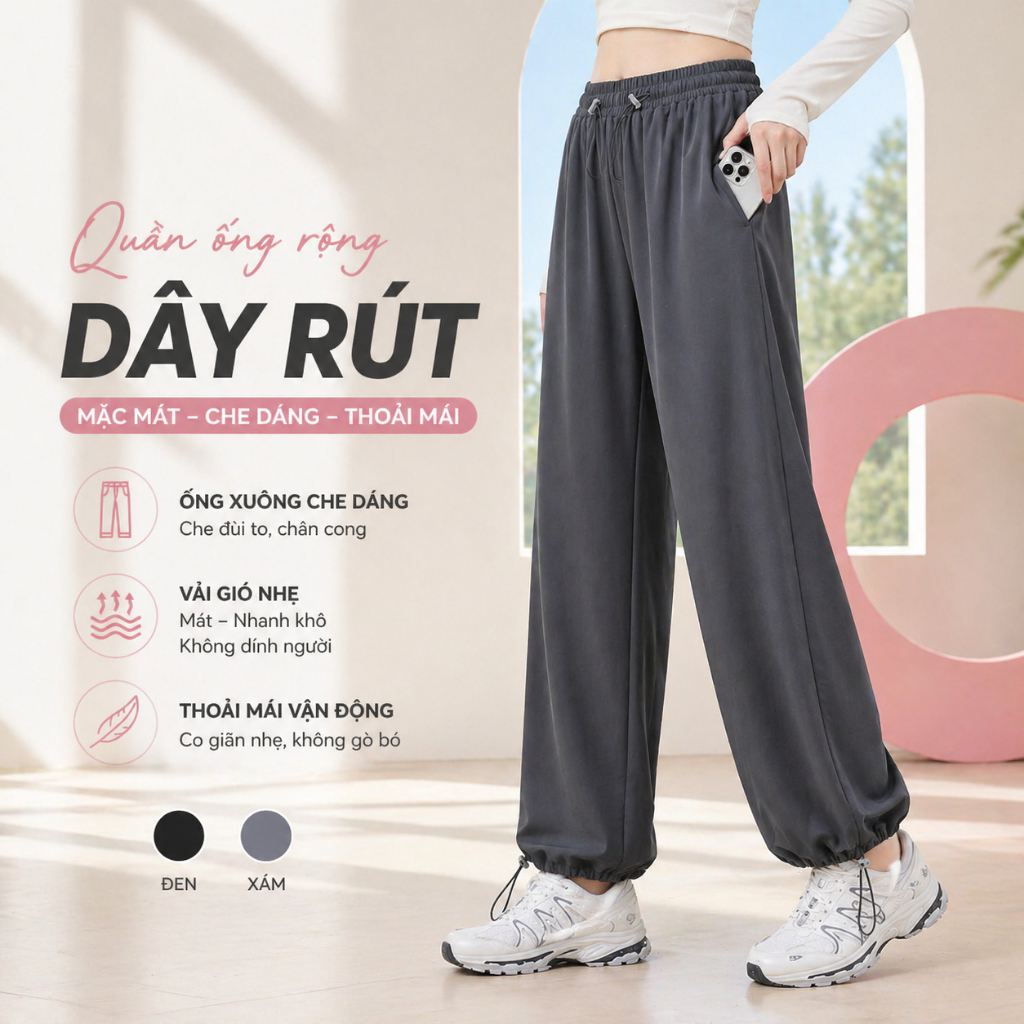 Q108D — Quần thể thao nữ dáng rộng