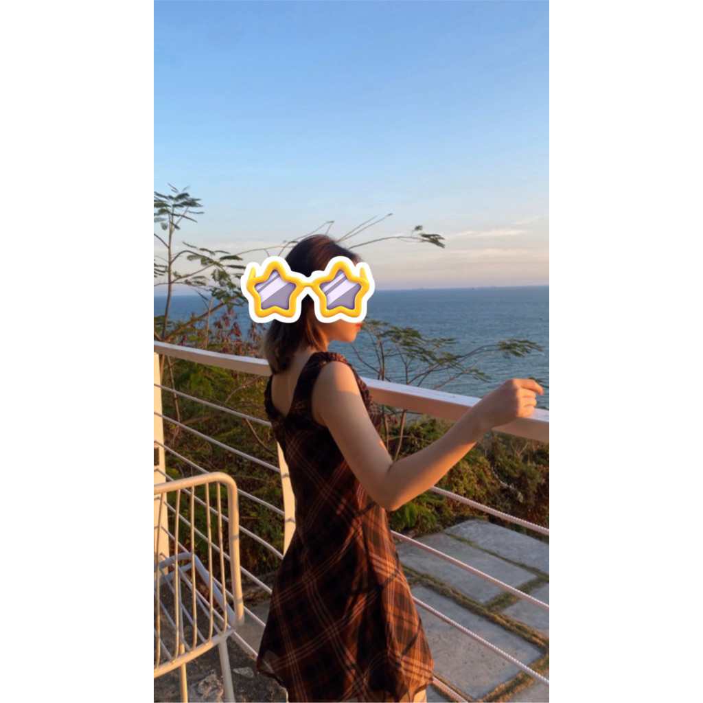 [PASS] Đầm Kiểu Nền Caro Nâu Made by Mum - Size M