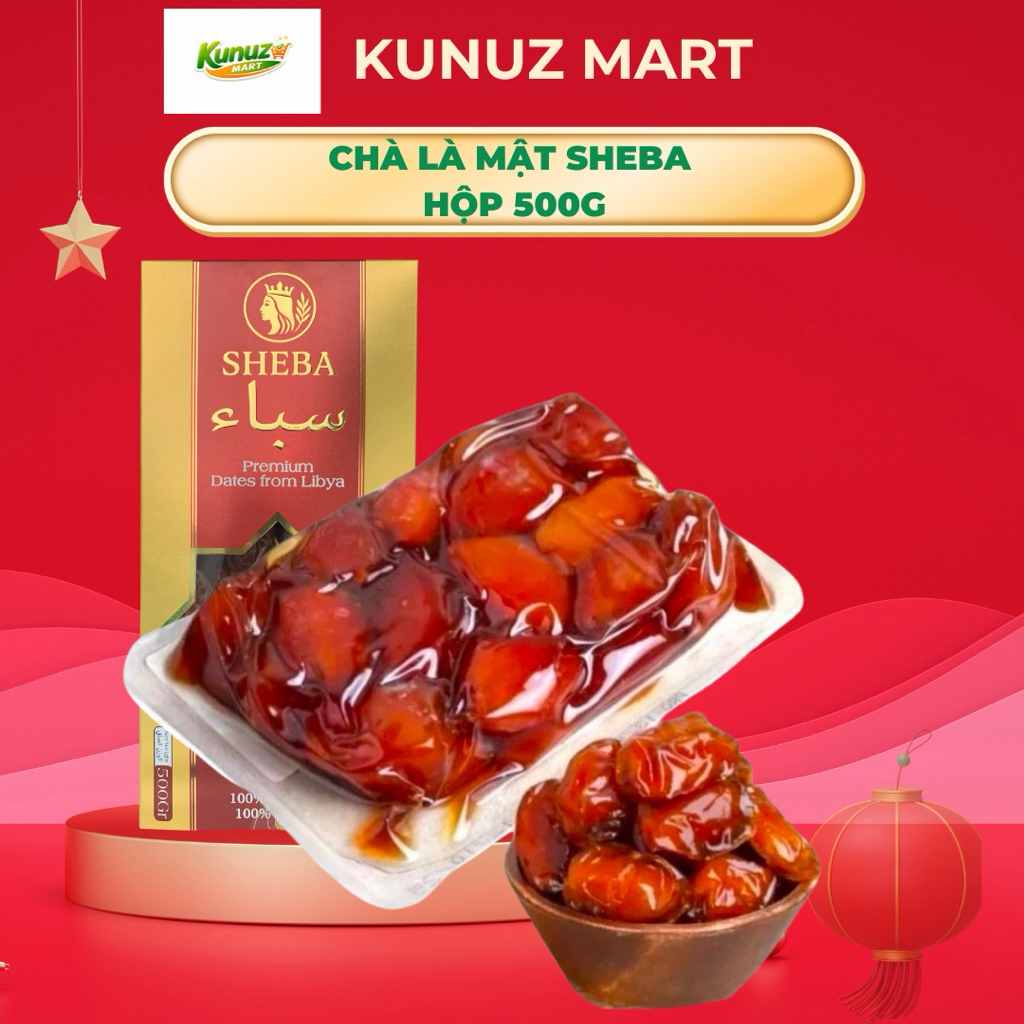 Chà Là Mật Sheba 500g – Nhập Khẩu Libya Cao Cấp, Ngọt Tự Nhiên, Bổ Dưỡng