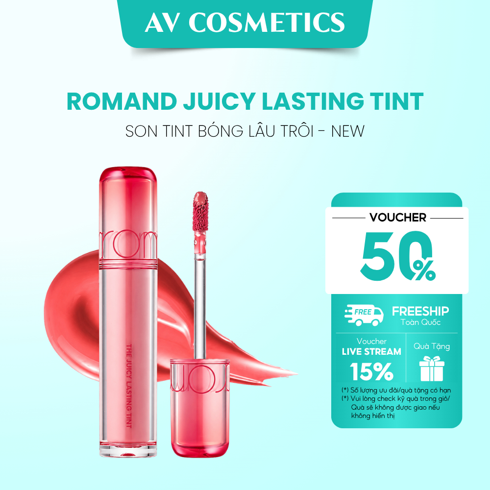 [Màu 26 - 30] Son Tint Romand Juicy Lasting Tint 5,5g Son Lì Lâu Trôi Cho Đôi Môi Căng Mọng