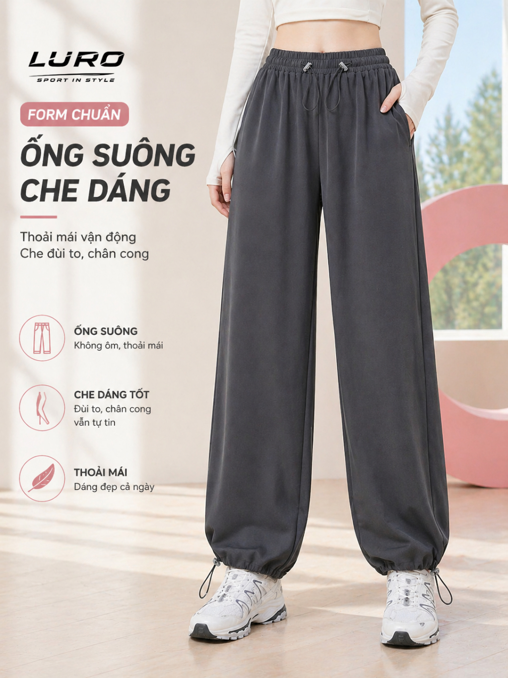 Q108D — Quần thể thao nữ dáng rộng