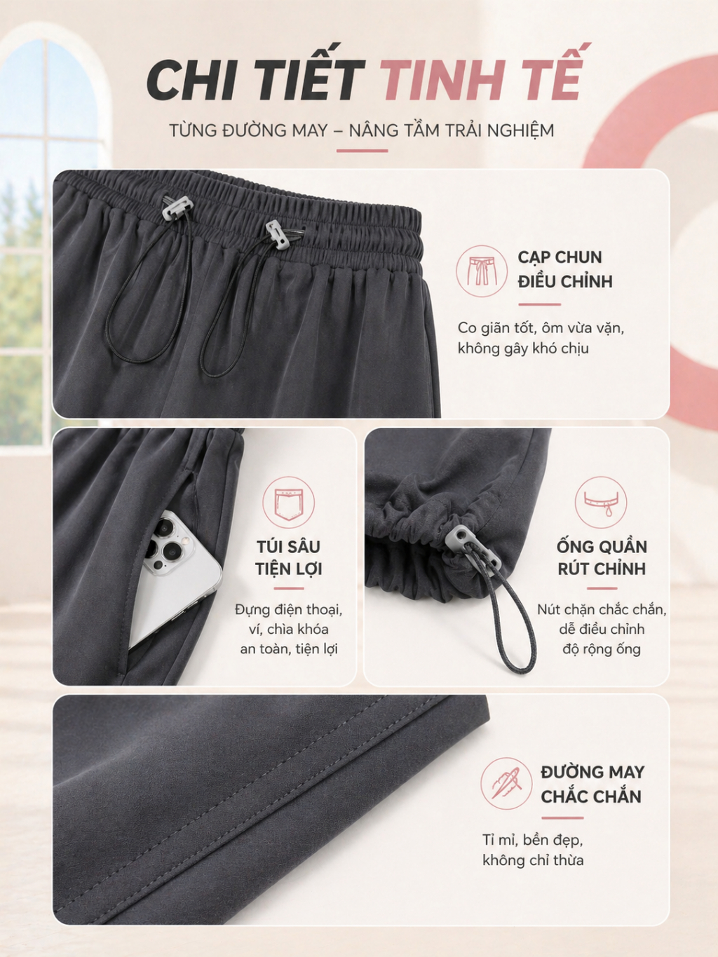 Q108D — Quần thể thao nữ dáng rộng 5
