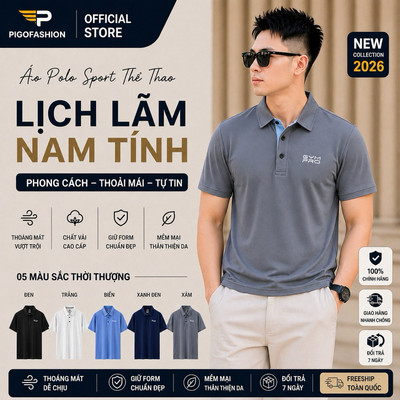 Áo thun polo thể thao SPMATT01 thun poly coolmax co giãn tập gym chạy bộ PigoFashion