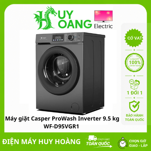 [ Lắp đặt 0Đ PD-HTM-HN ] Máy giặt Casper ProWash Inverter 9.5 kg WF-D95VGR1 - Hàng chính hãng