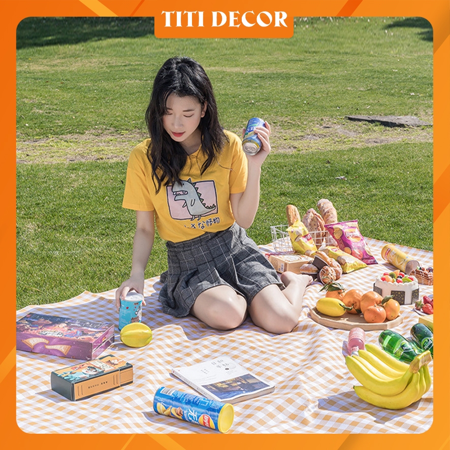 Thảm picnic, phụ kiện chụp ảnh picnic, phụ kiện check in dã ngoại TiTi Decor