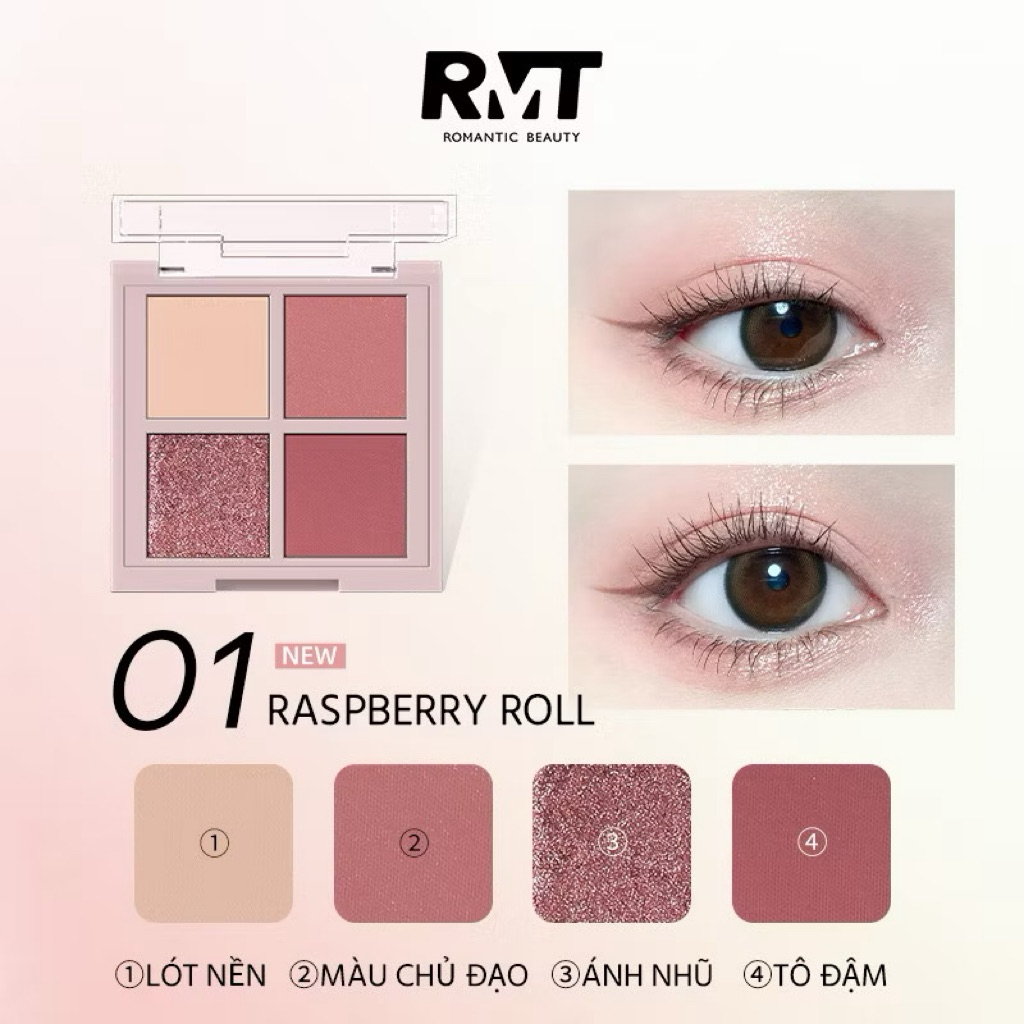 [RMT] Phấn mắt 4 ô Romantic Beauty