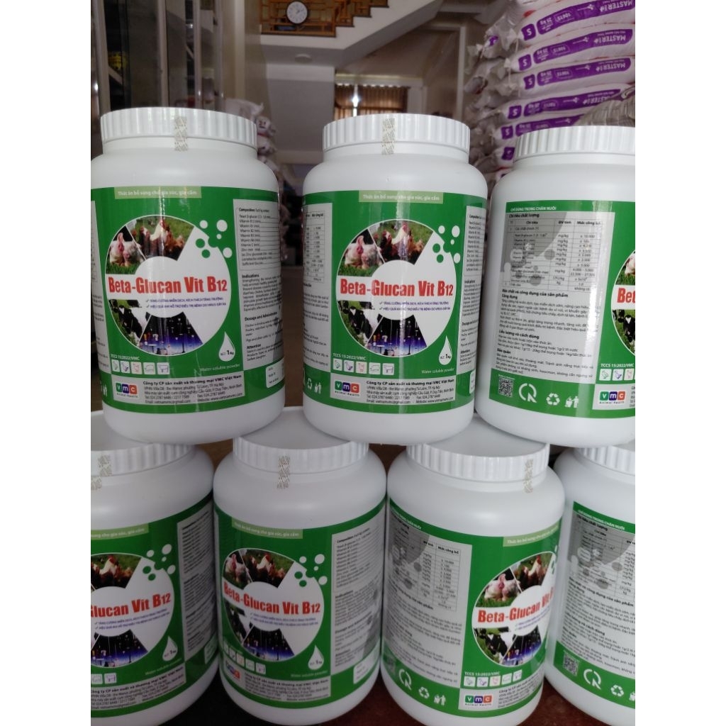 beta glucan b12 tăng cường miễn dịch cho vật nuôi lợn gà trâu bò hỗ trợ phòng trị bệnh do virut lon 