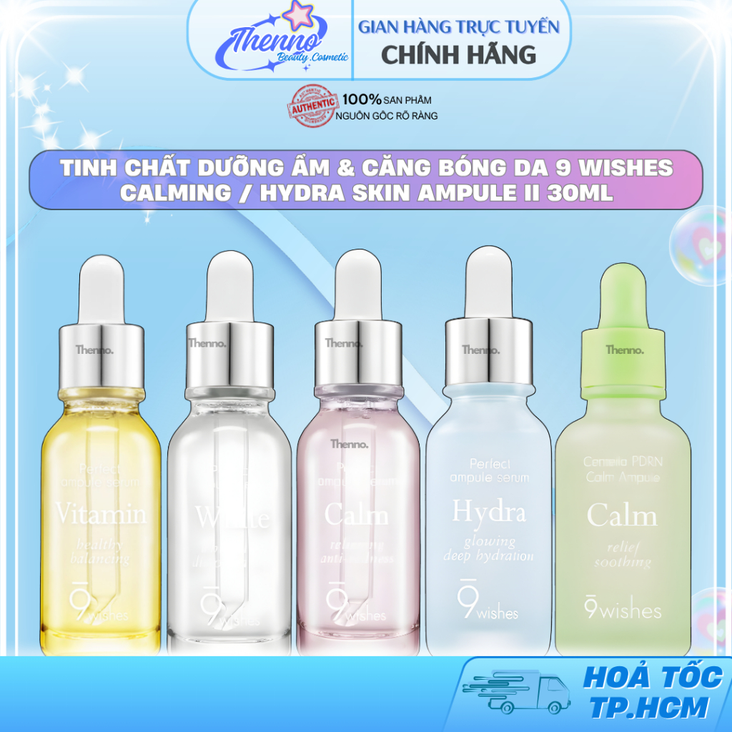 Tinh Chất Dưỡng Ẩm & Căng Bóng Da 9 Wishes Calming / Hydra Skin Ampule II 30ml Hàn Quốc