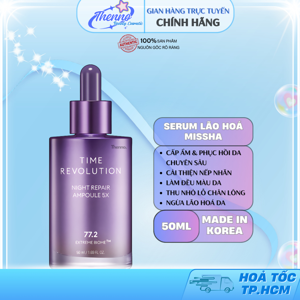 Tinh Chất Dưỡng Da Chống Lão Hoá Ban Đêm Missha Time Revolution Night Repair Ampoule 5X 50ml Hàn Quố