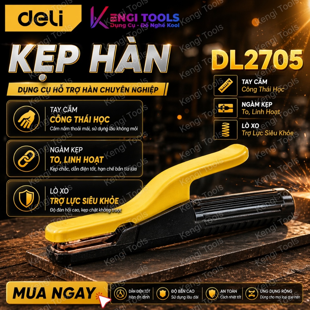 [Hàng Chính Hãng] Kẹp Hàn Deli EDL23500A EDL23300A