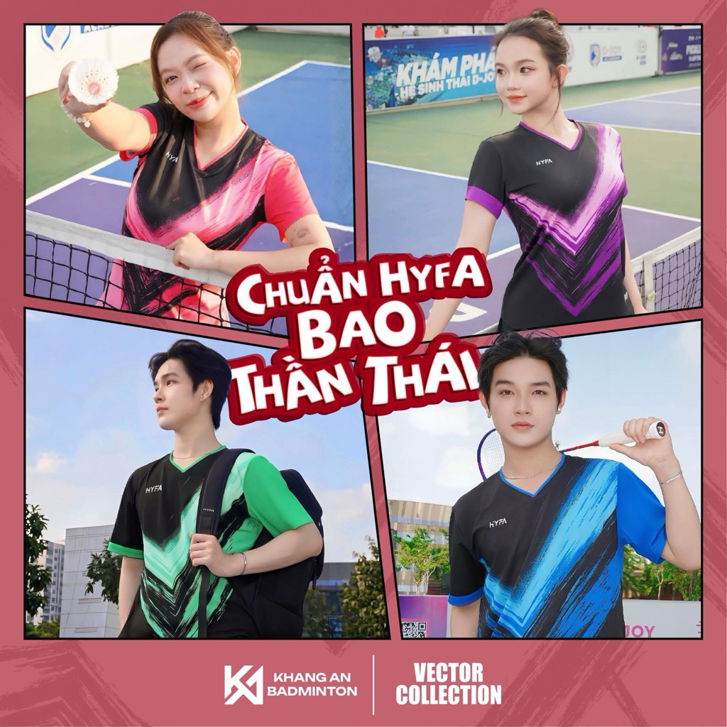 [NEW] Áo thể thao cầu lông HYFA chính hãng - bộ sưu tập VECTOR