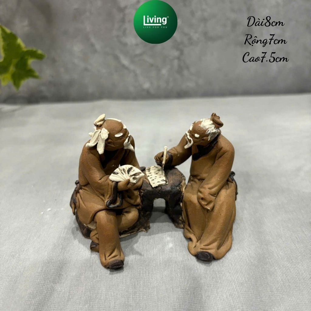 Tổng Hợp Tượng Gốm Mini Trung Quốc - Tiên Ông Đàm Đạo, Đánh Cờ, Câu Cá Trang Trí Cây Cảnh | Living D