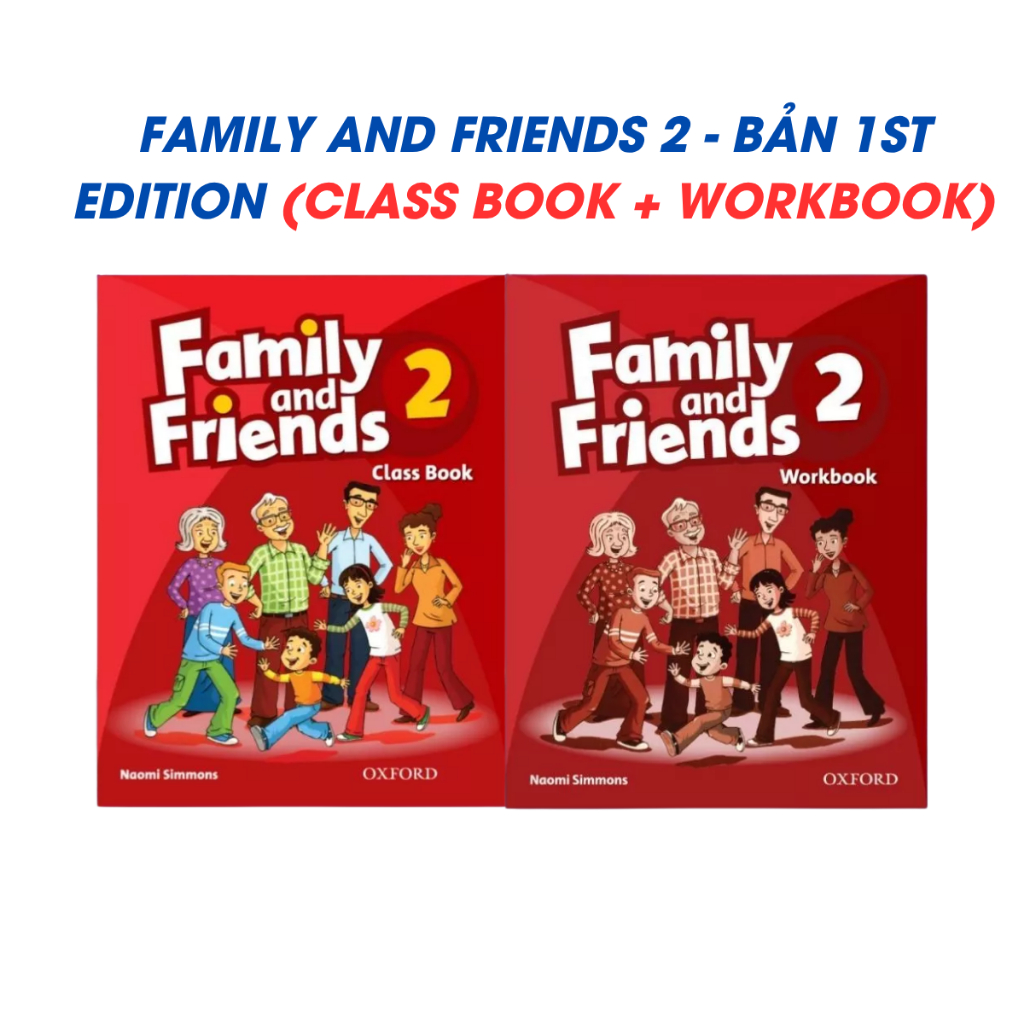 Sách - Combo trọn bộ 2 cuốn tiếng Anh Family And Friends 2 - Bản 1 ST (tặng file nghe)