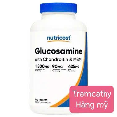Viên uống Nutricost Glucosamine with Chondroitin & MSM – 240 viên
