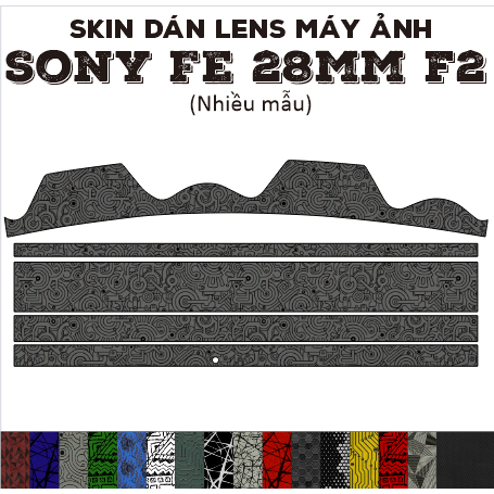 Skin dán Lens Sony FE 28mm f2 (Nhiều mẫu) | Decal Film 3M dán bảo vệ ống kính máy ảnh 28 mm