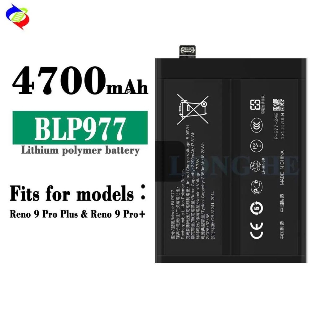 Pin cho máy oppo Reno 9 pro plus blp977 pin xịn bảo hành lỗi đổi mới