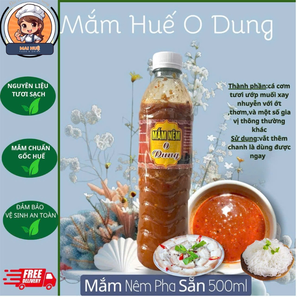 Combo 2 chai Mắm nêm Huế O Dung ăn là giêng chấm rau ,thịt gì cũng ngon